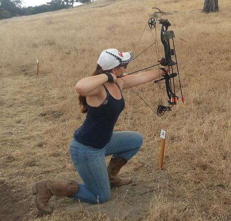 An archer on the 3-D course