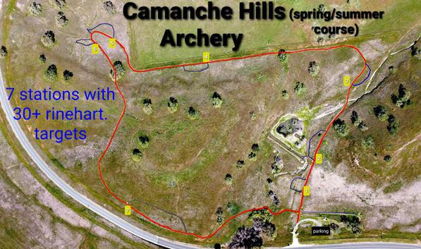 Map of the spring and summer 3-D archery course